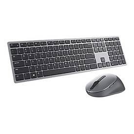 Dell Pro Plus-Tastatur und -Maus – KM7321W - deutsch (QWERTZ) - Volle Größe (100%) - Kabellos - RF Wireless + Bluetooth - QWERTZ - Grau - Titan - Maus enthalten