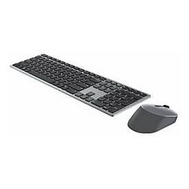 Dell Pro Plus-Tastatur und -Maus – KM7321W - deutsch (QWERTZ) - Volle Größe (100%) - Kabellos - RF Wireless + Bluetooth - QWERTZ - Grau - Titan - Maus enthalten
