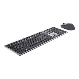 Dell Pro Plus-Tastatur und -Maus – KM7321W - US international (QWERTY) - Volle Größe (100%) - Kabellos - RF Wireless + Bluetooth - QWERTY - Grau - Titan - Maus enthalten