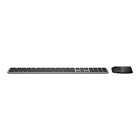 Dell Pro Plus-Tastatur und -Maus – KM7321W - US international (QWERTY) - Volle Größe (100%) - Kabellos - RF Wireless + Bluetooth - QWERTY - Grau - Titan - Maus enthalten