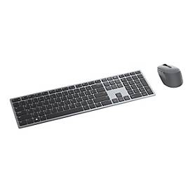 Dell Pro Plus-Tastatur und -Maus – KM7321W - US international (QWERTY) - Volle Größe (100%) - Kabellos - RF Wireless + Bluetooth - QWERTY - Grau - Titan - Maus enthalten