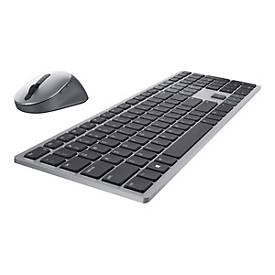 Dell Pro Plus-Tastatur und -Maus – KM7321W - US international (QWERTY) - Volle Größe (100%) - Kabellos - RF Wireless + Bluetooth - QWERTY - Grau - Titan - Maus enthalten
