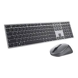 Dell Pro Plus-Tastatur und -Maus – KM7321W - US international (QWERTY) - Volle Größe (100%) - Kabellos - RF Wireless + Bluetooth - QWERTY - Grau - Titan - Maus enthalten