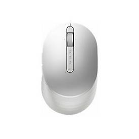 Dell Pro Premium kompakte Maus – MS7421W - Platinum Silver (silber) - Beidhändig - Optisch - RF Wireless + Bluetooth - 1600 DPI - Platin - Silber