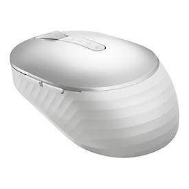 Dell Pro Premium kompakte Maus – MS7421W - Platinum Silver (silber) - Beidhändig - Optisch - RF Wireless + Bluetooth - 1600 DPI - Platin - Silber