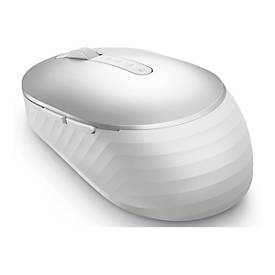 Dell Pro Premium kompakte Maus – MS7421W - Platinum Silver (silber) - Beidhändig - Optisch - RF Wireless + Bluetooth - 1600 DPI - Platin - Silber
