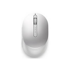 Dell Pro Premium kompakte Maus – MS7421W - Platinum Silver (silber) - Beidhändig - Optisch - RF Wireless + Bluetooth - 1600 DPI - Platin - Silber