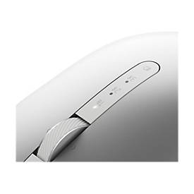 Dell Pro Premium kompakte Maus – MS7421W - Platinum Silver (silber) - Beidhändig - Optisch - RF Wireless + Bluetooth - 1600 DPI - Platin - Silber