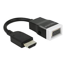 Image of Delock Adapter HDMI-A Stecker > VGA Buchse mit Audio - Videokonverter - Schwarz, weiß