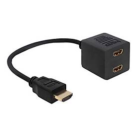 Image of Delock Adapter HDMI High Speed with Ethernet - Video-/Audio-Splitter - 2 Anschlüsse