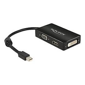 Image of Delock Delock Adapter mini Displayport 1.1 male > VGA / HDMI / DVI female Passive - Videokonverter - Schwarz