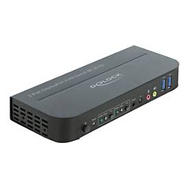 Delock DisplayPort 1.4 KVM Switch 8K 30 Hz with USB 3.0 and Audio - KVM-/Audio-/USB-Switch - 2 Anschlüsse