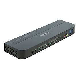 DeLOCK DisplayPort 1.4 KVM Switch 8K 30 Hz with USB 3.0 and Audio - KVM-/Audio-/USB-Switch - 4 x KVM/Audio/USB - 1 lokal