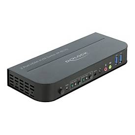 Delock HDMI KVM Switch 4K 60 Hz with USB 3.0 and Audio - KVM-/Audio-/USB-Switch - 2 Anschlüsse