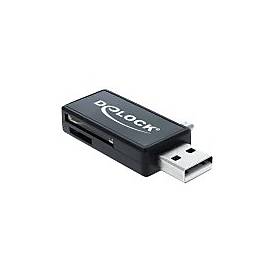 Delock Micro USB OTG Card Reader + USB A male - Kartenleser - USB