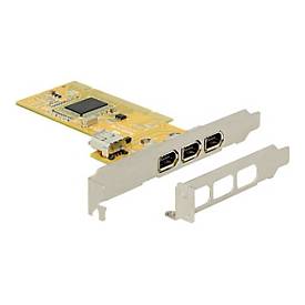 Image of Delock PCI Card > 3 x external + 1 x internal FireWire A - FireWire-Adapter - PCI - FireWire x 3 + FireWire (intern) x 1