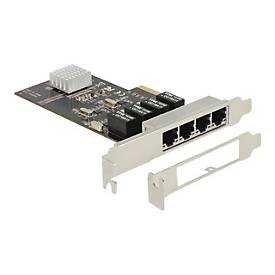 Image of Delock PCI Express Card > 4 x Gigabit LAN - Netzwerkadapter - PCIe x4 - Gigabit Ethernet x 4