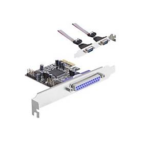 Image of Delock PCI Express Card - Adapter Parallel/Seriell - PCIe - 3 Anschlüsse