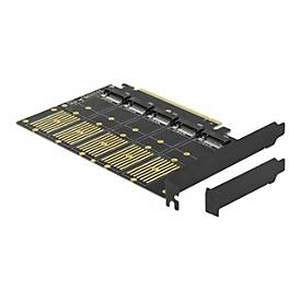 Image of Delock PCI Express x16 Card to 5 x internal M.2 Key B / SATA - Speicher-Controller - M.2 Card - PCIe 3.0 x16