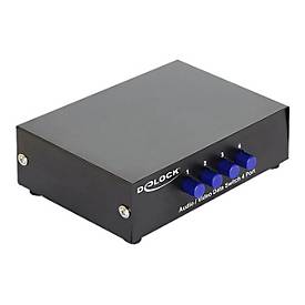 Delock Switch Audio / Video 4 port manual bidirectional - Video/Audio-Schalter - 4 Anschlüsse