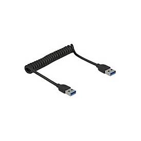 Image of Delock USB 3.0 Coiled Cable Type-A male to Type-A male - Linkkabel - USB 3.0 - USB 3.0 x 1