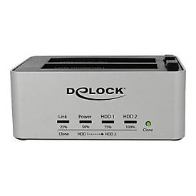 Image of Delock USB 3.0 Dual Docking Station for 2 x SATA HDD / SSD - HDD-Dockingstation - SATA 6Gb/s - USB 3.0