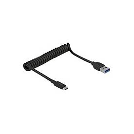 Image of Delock USB 3.1 Gen 2 Coiled Cable Type-A male to Type-C male - Linkkabel - USB 3.1 Gen 2 - USB-C 3.1 Gen 2 x 1