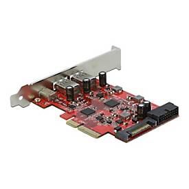 Image of Delock - USB-Adapter - PCIe 3.0 x4 - USB 3.2 Gen 2 x 3 + USB 3.0 (intern) x 1
