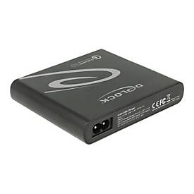 DeLOCK USB Charger - Netzteil - Wechselstrom 100-240 V - 87 Watt - Ausgangsanschlüsse: 4 - Schwarz