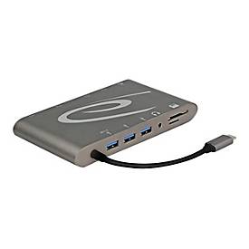 Delock USB Type-C 3.1 Docking Station 4K - Dockingstation - USB-C 3.1 / Thunderbolt 3 - VGA, HDMI, Mini DP - GigE