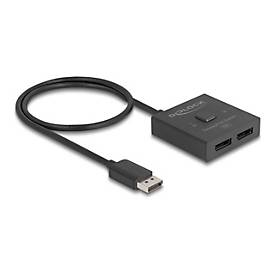 Delock - Videoverteiler/-Switch - 8K, bidirectional - 2 x DisplayPort - Desktop