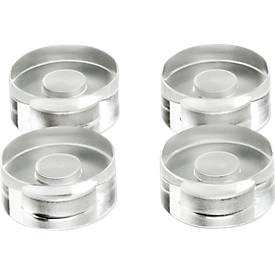 Design-Magnete aus Acryl, ø 30 mm, 4 Stück