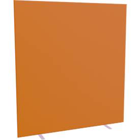 Design-Trennwand Paperflow, Stoffbespannung orange, schwer entflammbar gemäß DIN 4102 (B1), desinfektionsmittelbeständig