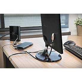 Desktop Sicherung Kensington Desktop & Peripherals Locking Kit 2.0, Diebstahlschutz, Schließknopf für Desktop-PCs, 2 Adapter & Kabelöse