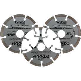 Diamant-Trennscheiben Set, segmentiert, geeignet für den Trockenschnitt, bis 80 m/s, div. Größen Außen-Ø