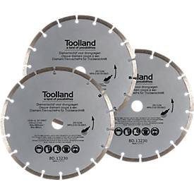 Diamant-Trennscheiben Set, segmentiert, geeignet für den Trockenschnitt, bis 80 m/s, div. Größen Außen-Ø