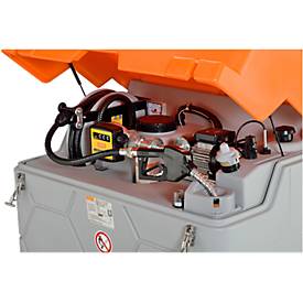 Dieseltank CUBE, Komplettanlage, versch. Größen, 1000 l, Elektropumpe 230V, Autom.-Zapfpistole
