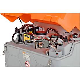 Dieseltank CUBE, Komplettanlage, versch. Größen, 2500 l, Elektropumpe 230V, Autom.-Zapfpistole
