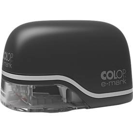 Digitaler Stempel COLOP e-mark®, 600 dpi, Micro-USB/WLAN, mit CMY Tintenpatrone, Druckkopf & Akku, schwarz