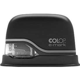 Digitaler Stempel COLOP e-mark®, 600 dpi, Micro-USB/WLAN, mit CMY Tintenpatrone, Druckkopf & Akku, schwarz