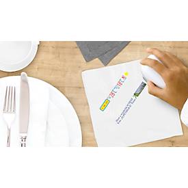 Digitaler Stempel COLOP e-mark®, 600 dpi, Micro-USB/WLAN, mit CMY Tintenpatrone, Druckkopf & Akku, weiß