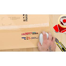 Digitaler Stempel COLOP e-mark®, 600 dpi, Micro-USB/WLAN, mit CMY Tintenpatrone, Druckkopf & Akku, weiß