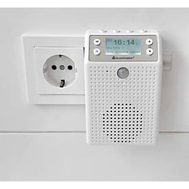 Digitalradio Soundmaster® DAB60WE, DAB+/UKW, 3 W, 3 Stationstasten & je 20 Festsenderspeicher, Bewegungssensor, Bluetooth/USB, Steckdose/Akku, weiß
