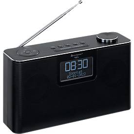 Digitalradio Soundmaster® DAB700SW, DAB+/UKW, Bluetooth/USB/Micro-SD, 3 Speichertasten & je 30 Festsenderspeicher, 2 x 6 W, Kopfhörerbuchse, schwarz
