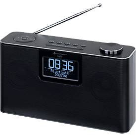 Digitalradio Soundmaster® DAB700SW, DAB+/UKW, Bluetooth/USB/Micro-SD, 3 Speichertasten & je 30 Festsenderspeicher, 2 x 6 W, Kopfhörerbuchse, schwarz