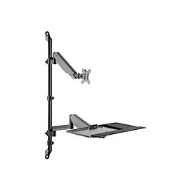 DIGITUS DA-90372 - Befestigungskit (CPU Wandhalterung, sit/stand workstation mount) - für LCD-Display / PC-Ausrüstung - Schwarz - Bildschirmgröße: 43.2-81.3 cm (17'-32')