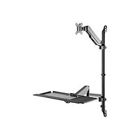 DIGITUS DA-90372 - Befestigungskit (CPU Wandhalterung, sit/stand workstation mount) - für LCD-Display / PC-Ausrüstung - Schwarz - Bildschirmgröße: 43.2-81.3 cm (17'-32')
