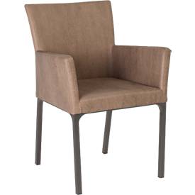 Dining-Sessel Artus, 2er Set, Softleder