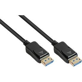 DisplayPort 2.0 Kabel Good Connections, bis 8K, bis 54 Gbit/s, Kupferleitungen, Verriegelungsschutz, Länge 0,5 m, schwar