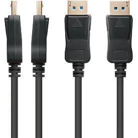 DisplayPort 2.0 Kabel Good Connections, bis 8K, bis 54 Gbit/s, Kupferleitungen, Verriegelungsschutz, Länge 0,5 m, schwarz